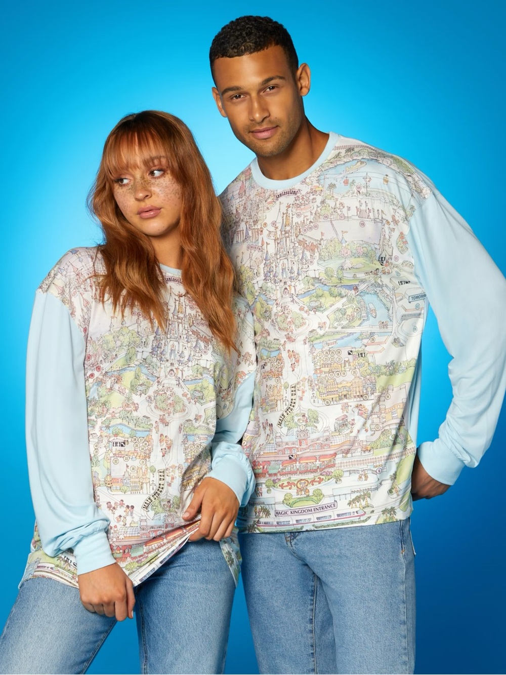 NWT- Walt Disney World Sweatshirt 50th Anniversary Vault Map